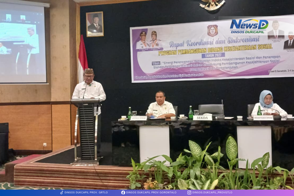 Sekdaprov Gorontalo Buka Rakor dan Sinkronisasi Program Pembangunan Bidang Kesejahteraan Sosial Tahun 2027
